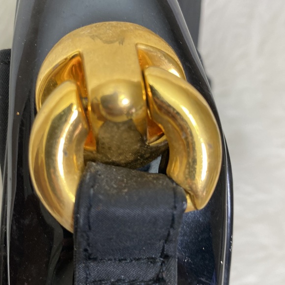 Allan Edwards Nylon Patent Leather Trim CrossBody Bag - Picture 8 of 16